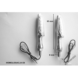 KIERUNKOWSKAZY LED CHROM HOMOLOGACJA PARA